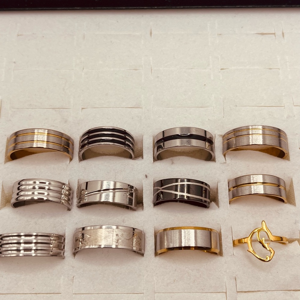 Stainless steel rings unisex size 6,7,8,9